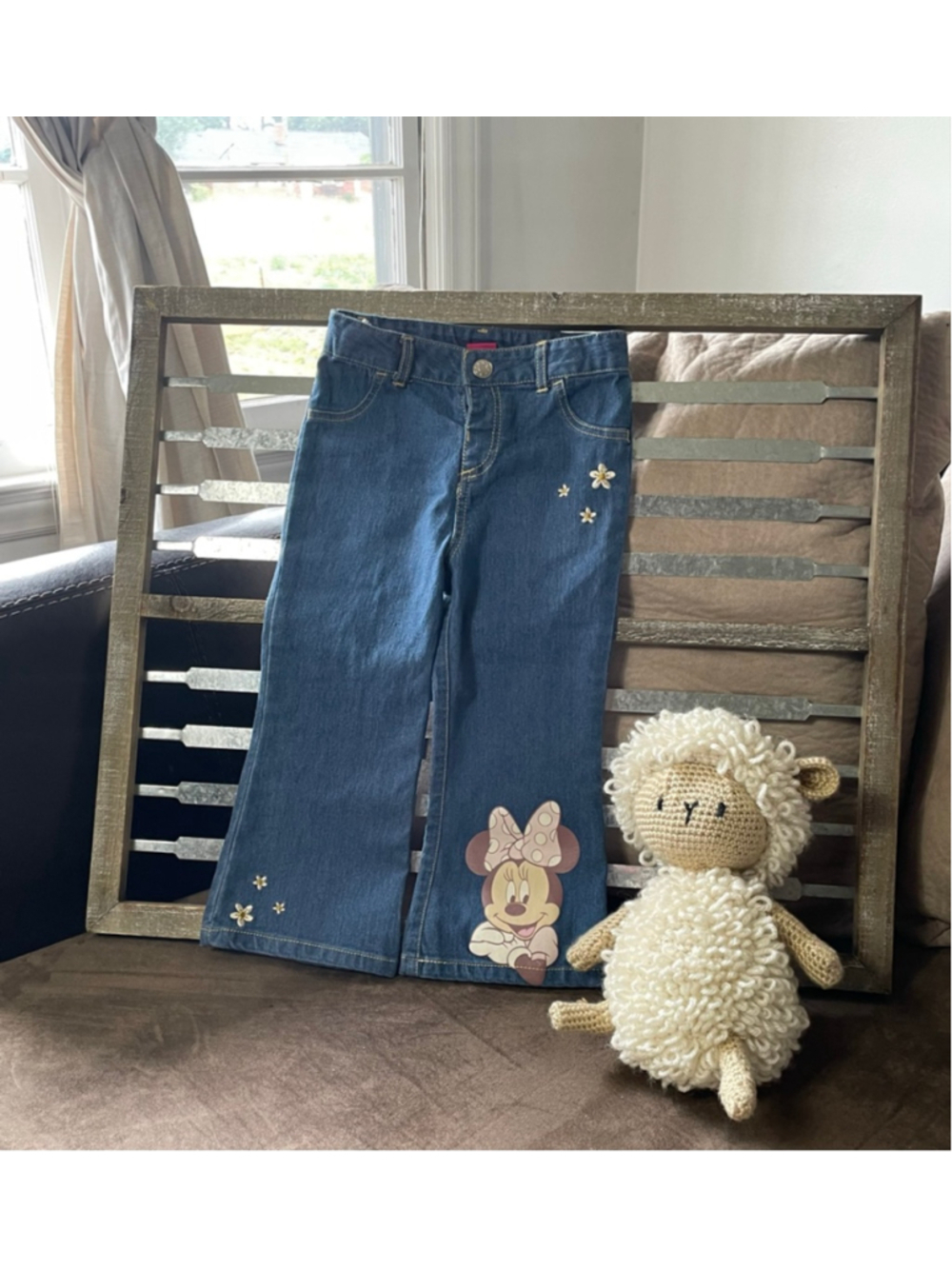Girls Disney Minnie Mouse Flare blue Jeans 3T